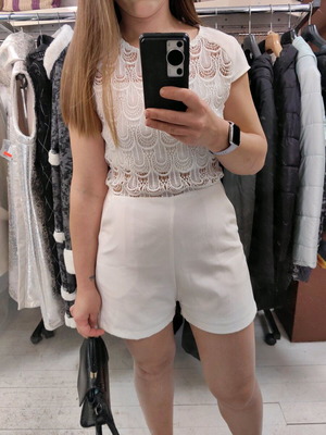 Vera & Lucy short romper, size M, white