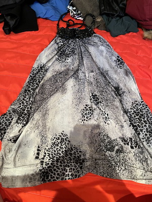 Dress like new, size S, black and white