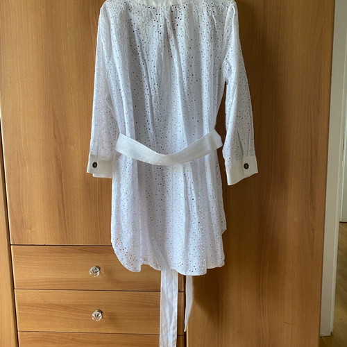 Zara tunic new with eyelet embroidery and linen fabric