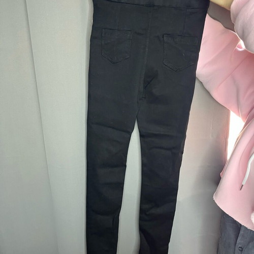 High-waisted pants with pearls new, black, size small