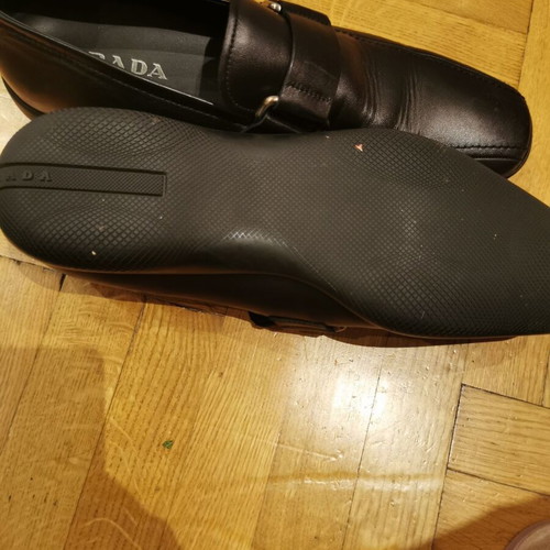Prada men's shoes like new, size 44.5, black loafers