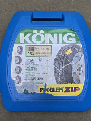 Konig No Problem Zip 50 12mm snow chains for passenger cars, new, 2 pcs