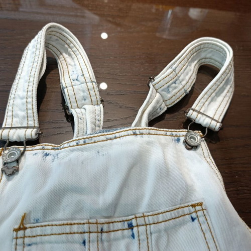 Tally Weijl women's short denim salopette used, size S, blue