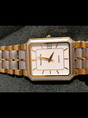 Vintage women's wristwatch used, gray and gold
