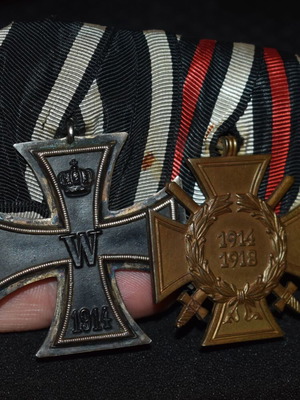 World War I Bar with Iron Cross 1914-1918 used