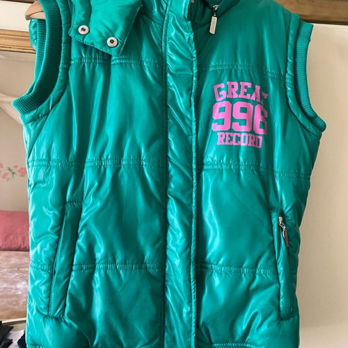 Abysse Women's Sleeveless Jacket Green Like New