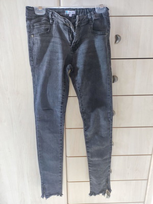 Girls' jeans used, grey, size 12