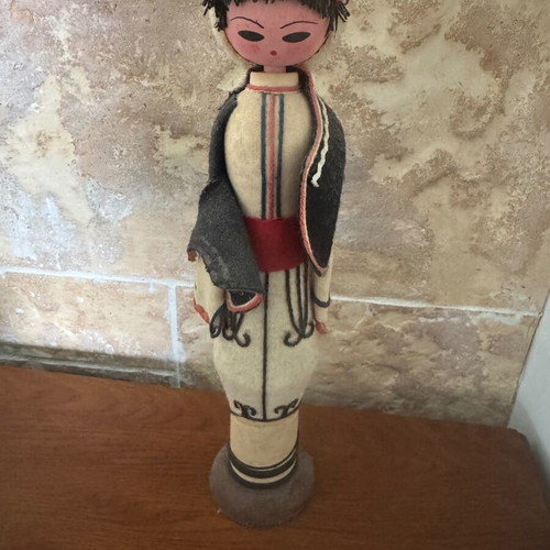 Decorative Traditional Handmade Doll on Wooden Base