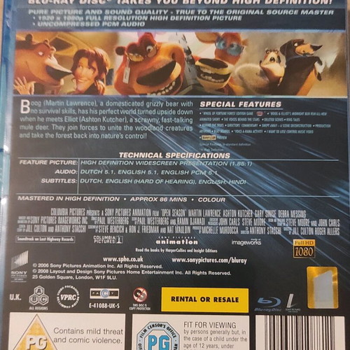 Open Season 1 & 2 The Heroes of the Forest Blu-ray like new without Greek subtitles