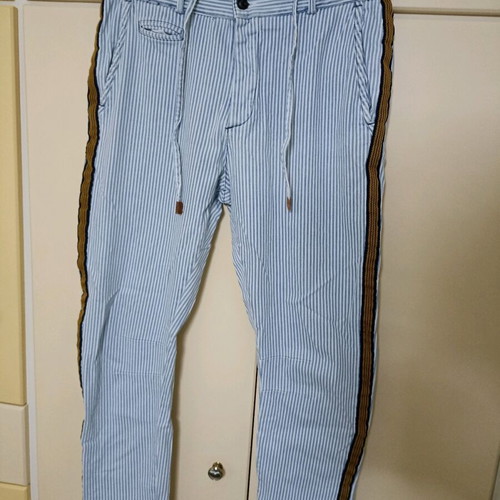 Striped men's trousers