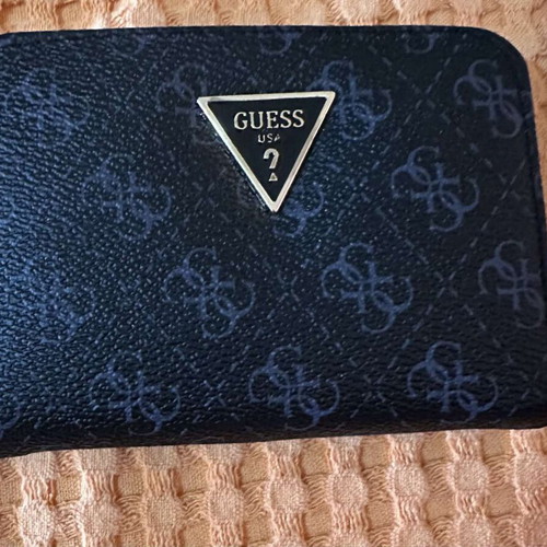 Guess women's wallet, black and blue