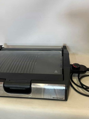 Silvercrest electric tabletop grill with glass lid 10x44x33