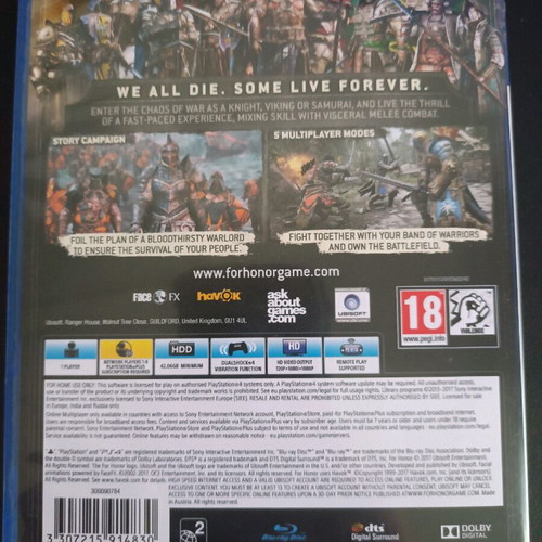 For Honor PS4 like new