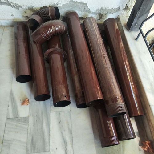 Oil stove with 5-meter chimney pipe