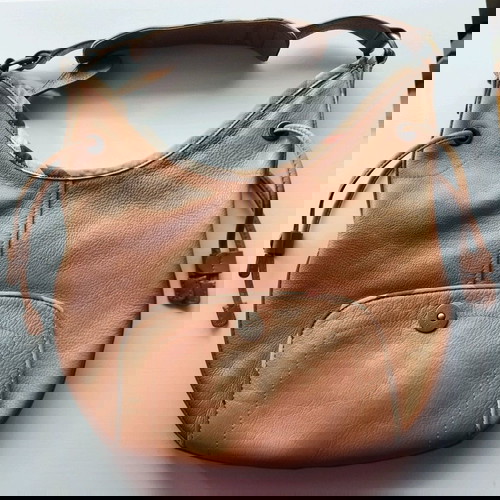 Δερμάτινη τσάντα ώμου Burberry καφέ μεταχειρισμένη