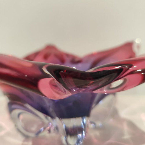Vintage Czech art glass bowl by Josef Hospodka, 1960s