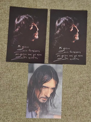 Stathis Psaltis set of 3 autographs like new
