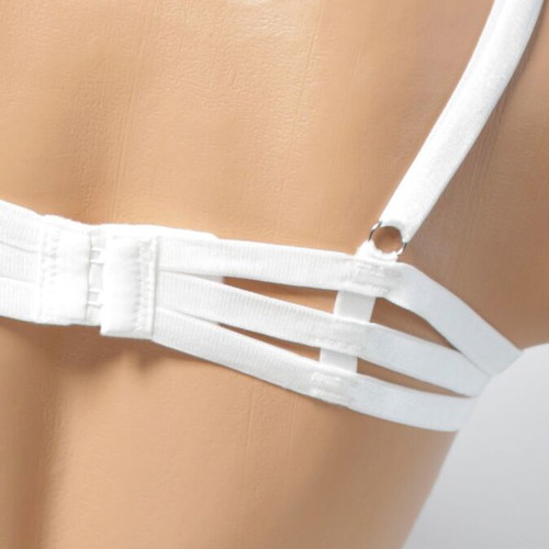 Lingerie set of three pieces with lace, new, white