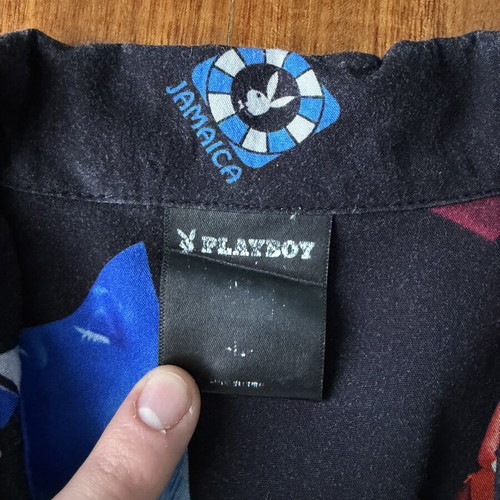 HUF x Playboy Collage short-sleeved shirt black Large like new