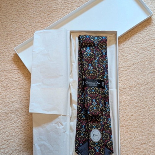 Dior tie new, blue multicolor