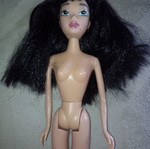 Doll 30 cm used for OOAK with jet black hair