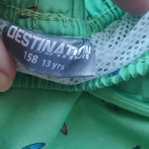 Boys' swim shorts like new, size 158 cm, green, age 13