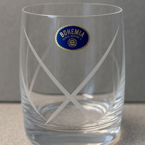 Bohemia Crystal Old Fashioned Whiskey Glasses new, set of 12