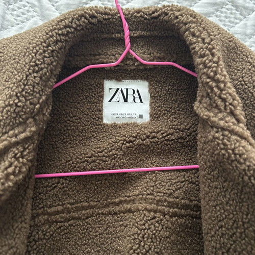 Zara cropped brown plateau jacket like new, size S