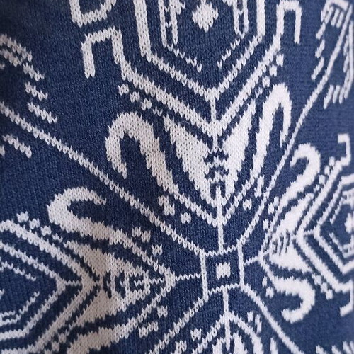 Aggel Knitwear cardigan knit, like new, size S/M, white-blue