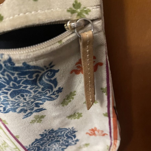 Longchamp crossbody bag limited edition like new, velvet fabric with leather details