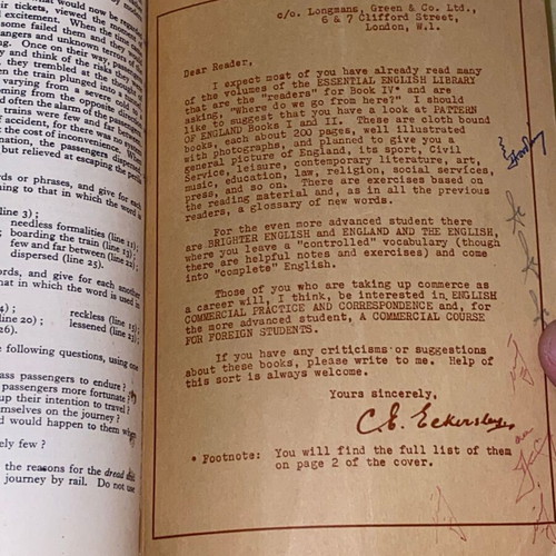 Essential English C.E. Eckersley Book4 μεταχειρισμένο από βιβλιοθήκη ΣΝΔ 1963