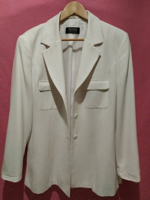 White jacket with stripe, size XXL 44 16