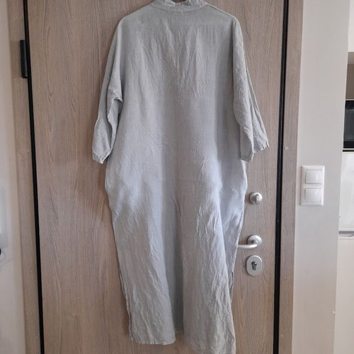 Linen summer dress size M/L like new, blue