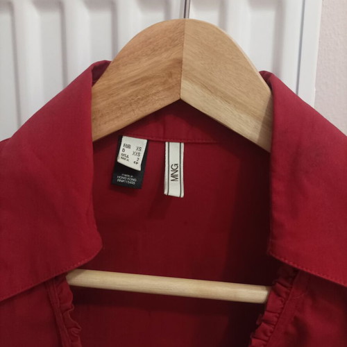 Red wrap shirt Mango like new, lightly worn