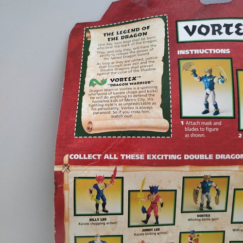 Double Dragon Vortex action figure sealed, Tyco 1993