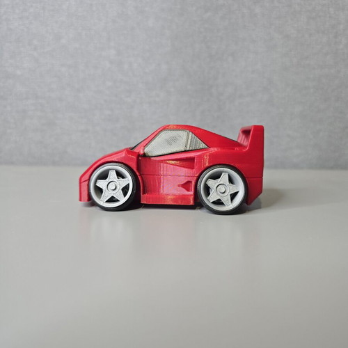 3D printed tooned Ferrari F40 decorative car, like new