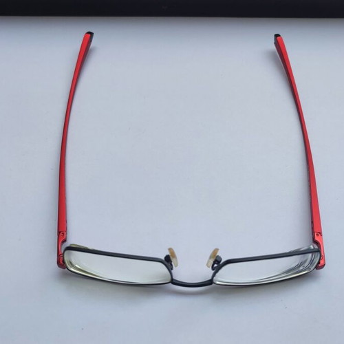 Metal eyeglass frame LAK Lakis Gavalas Collection like new, black-red