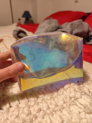 Transparent toiletry bag like new