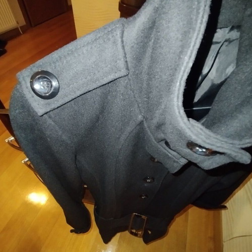 Women's coat Made in Italy like new, 75% wool, size S, black