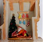  Χριστουγεννιάτικο διακοσμητικό σπιτάκι που ανοίγει Vintage #01371