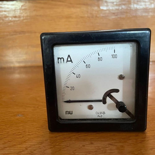 Ampermeter Schuttelfest meter 0-100 milli amperes