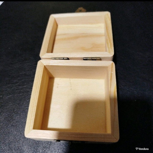Wooden craft box new, set of 2 pieces, natural wood