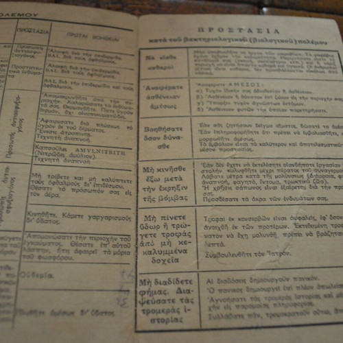 Measures for Defense Against Chemical Atomic and Bacteriological Attacks booklet used