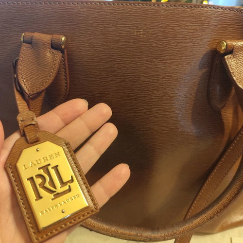 Ralph Lauren leather handbag used, brown