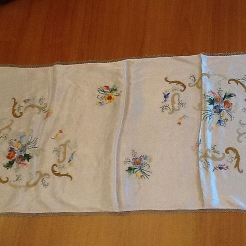 Embroidery used, vintage silk set of 10 pieces