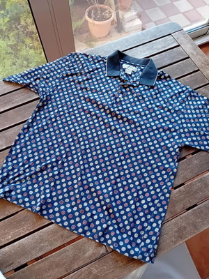 Polo shirt vintage, like new, 100% cotton, size L, blue