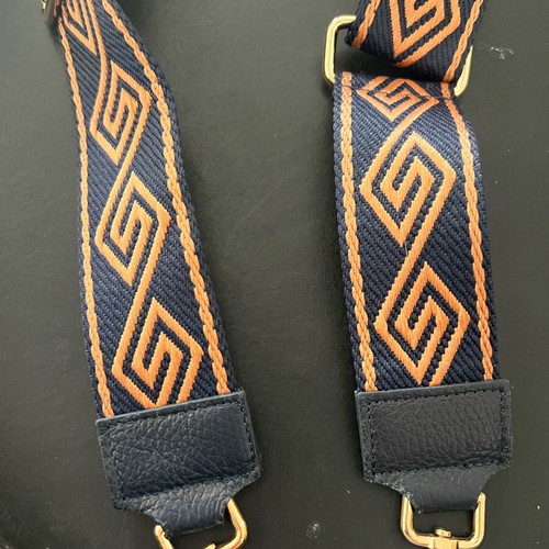 Woven bag strap with leather new