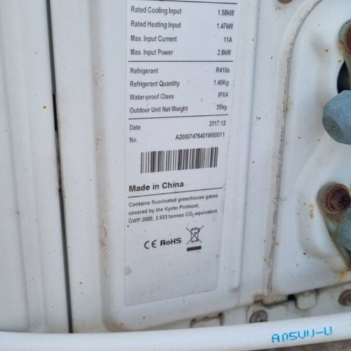 AUX 18000 used air conditioner with circuit board issue and r410a refrigerant