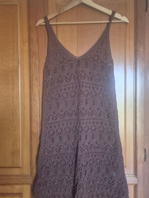 Knitted mini dress Zara small used, brown