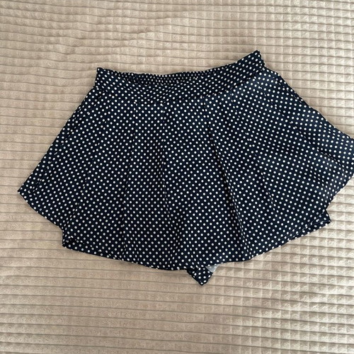 Stradivarius polka dot skirt shorts small like new, dark blue